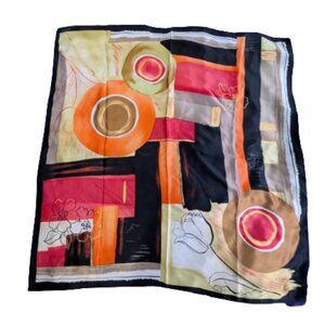 Vintage Echo geometric and floral scarf